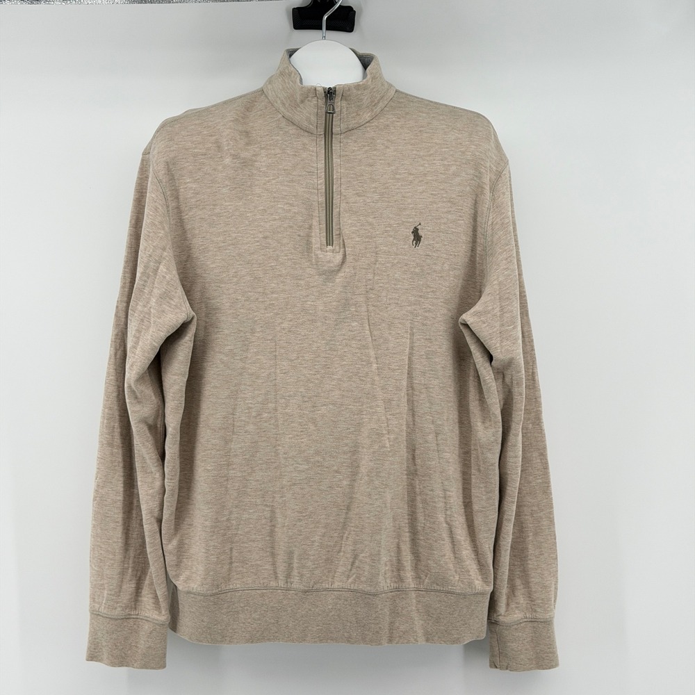 Polo Ralph Lauren Mens M Quarter Zip Mock Neck Sweater Pony Logo Casual